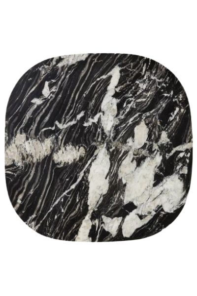 Marble Bedside Table Circular Edge Profiled Base