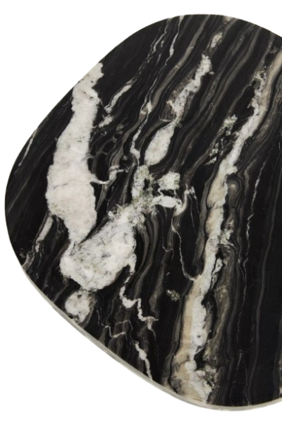 Marble Bedside Table Circular Edge Profiled Base