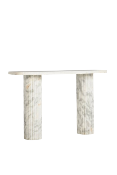 Marble Console Table Circular Edge Marble Console Table Circular Edge