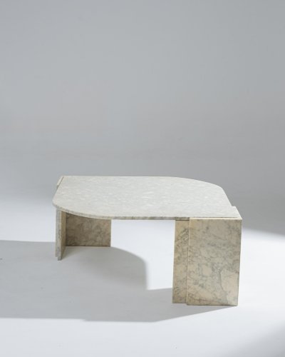 Marble Coffee Table Unique Minimalistic Leaf Stand
