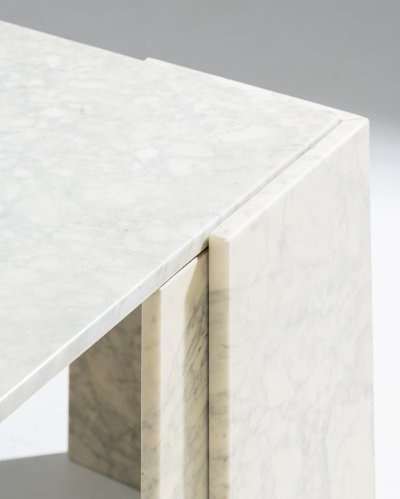 Marble Coffee Table Unique Minimalistic Leaf Stand
