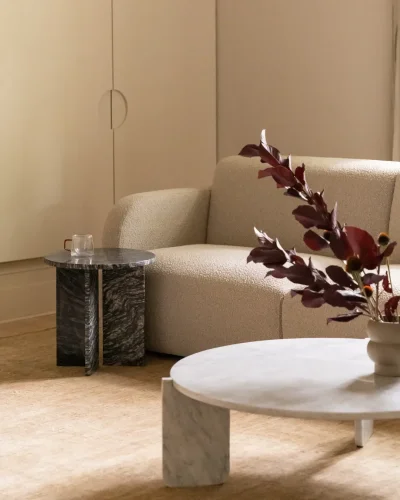 Marble Side Table Round Edge Standard 4 Legged Stand