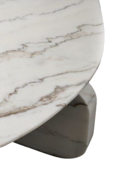 Marble Coffee Table Unique Minimalistic Circle Round Edge