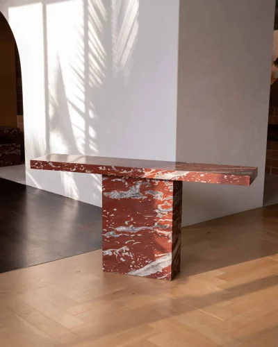 Marble Console Table Square Sharp Edge Cube Legged Marble Console Table Square Sharp Edge Cube Legged