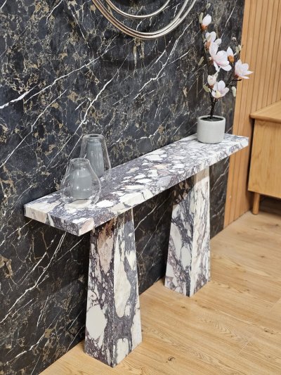 Marble Console Table Pyramid Sharp Leg Pointy Marble Console Table Pyramid Sharp Leg Pointy