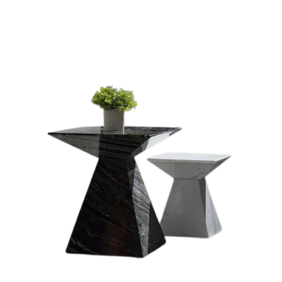 Mable Side Table Pyramid Shaped Mable Side Table Pyramid Shaped