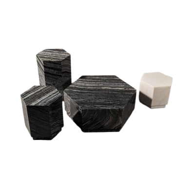 Mable Bedside Table Hexagonal Shaped Feet Room