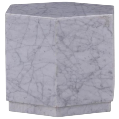 Mable Bedside Table Hexagonal Shaped Feet Room