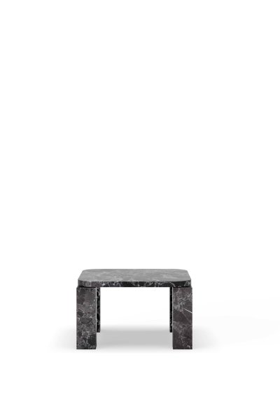 Marble Coffee Table Cube Hanged Top Structural Side