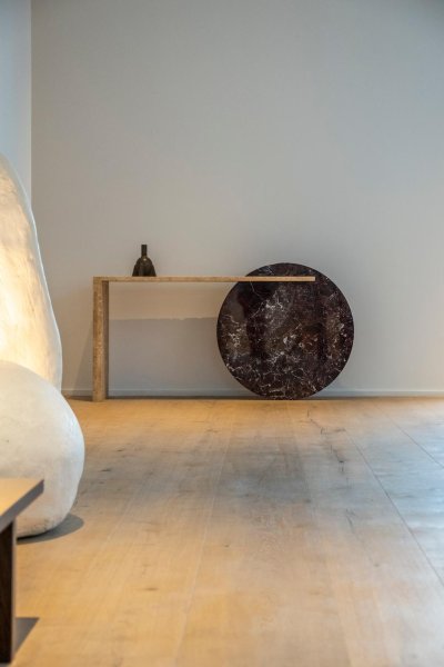 Marble Console Table Minimalistic Circle Stand R