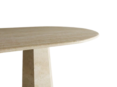 Marble Dining Table Pyramid Hexagonal Shaped Leg Round Edge Marble Dining Table Pyramid Hexagonal Shaped Leg Round Edge