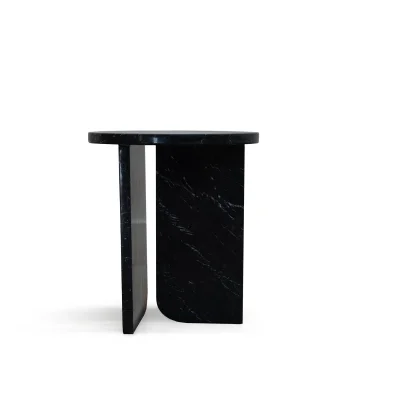 Marble Side Table Round Edge Standard U Leged