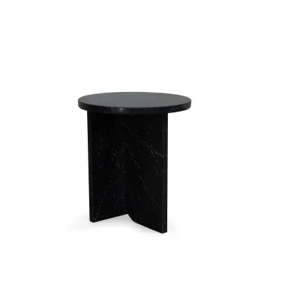 Marble Side Table Round Edge Standard U Leged