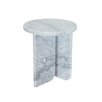 Marble Side Table Round Edge Standard U Leged