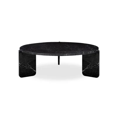 Marble Coffee Table Oval Minimalistic 3 Stand