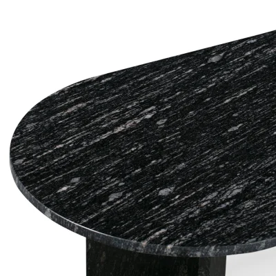 Marble Coffee Table Oval Minimalistic V Stand