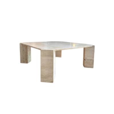 Marble Coffee Table Cube Hanged Top Structured