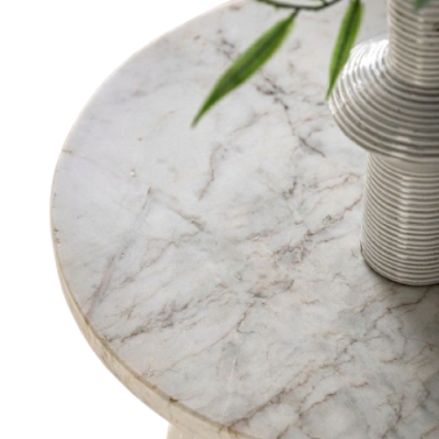 Mable Round Side Table Circular Elegante Edge