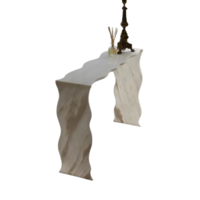 Mable Console Table Wavy Texture Designed Mable Console Table Wavy Texture Designed