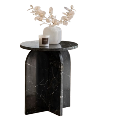 Mable Round Side Table Circular Elegante Edge