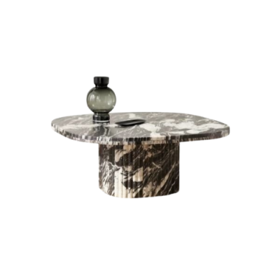 Marble Bedside and Coffee Table Circular Edge