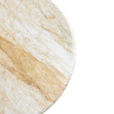 Mable Bedside Table Double Legged Stand Circular Top