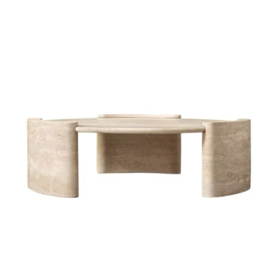 Marble Coffee Table Circular Hollow Placement