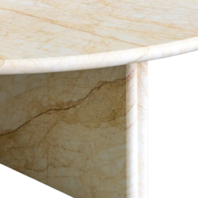 Mable Coffee Table Double Legged Stand Circular Top