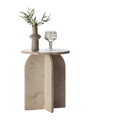 Mable Round Side Table Circular Elegante Edge