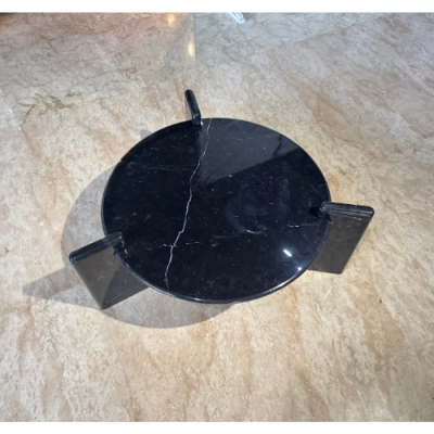 Marble Coffee Midnight Obsidian Trinity Table 3 Legged