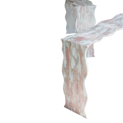 Mable Console Table Wavy Texture Designed Mable Console Table Wavy Texture Designed