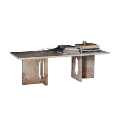 Mable Coffee Table Rectangle Shaped Holed Mable Coffee Table Rectangle Shaped Holed