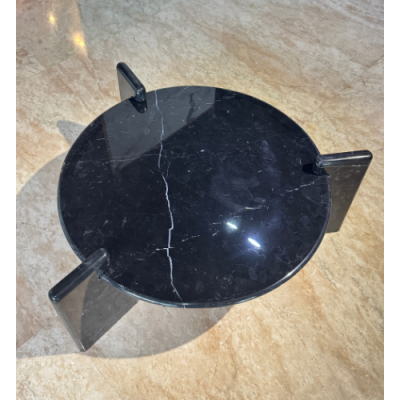 Marble Coffee Midnight Obsidian Trinity Table 3 Legged