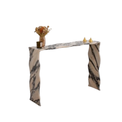 Mable Console Table Wavy Texture Designed Mable Console Table Wavy Texture Designed