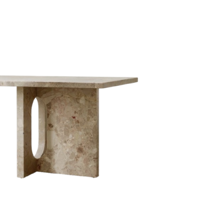 Mable Coffee Table Rectangle Shaped Holed Mable Coffee Table Rectangle Shaped Holed