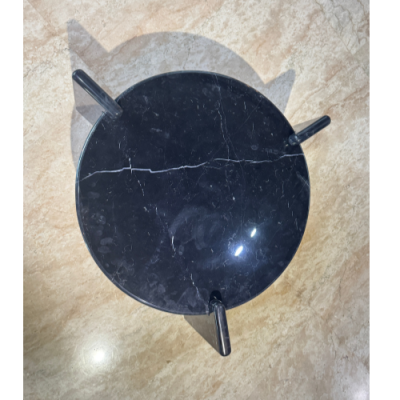 Marble Coffee Midnight Obsidian Trinity Table 3 Legged