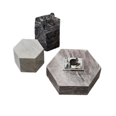 Mable Bedside Table Hexagonal Shaped Feet Room