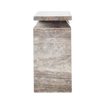Marble Console Table Pyramid Structured Twin Tower