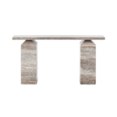 Marble Console Table Pyramid Structured Twin Tower