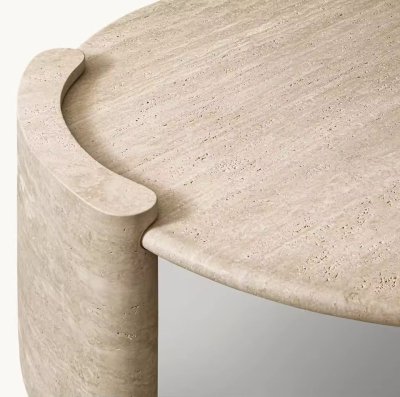 Marble Coffee Table Circular Hollow Placement