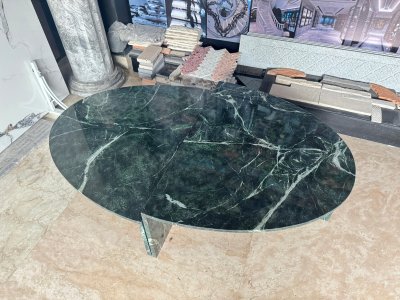 Marble Coffee Table Stacked Emerald Design Veins