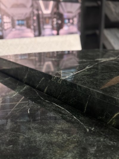 Marble Coffee Table Stacked Emerald Design Veins