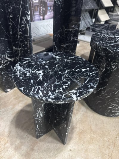 Marble Bedside Table 4 Legged Clean Polished