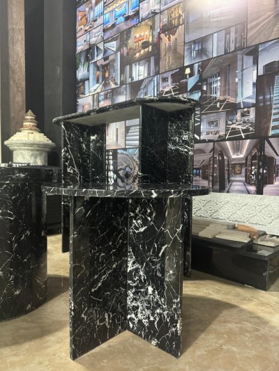 Marble Bedside Table 4 Legged Clean Polished