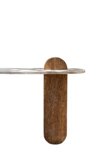 Marble Console Table Minimalistic Oval Stand R