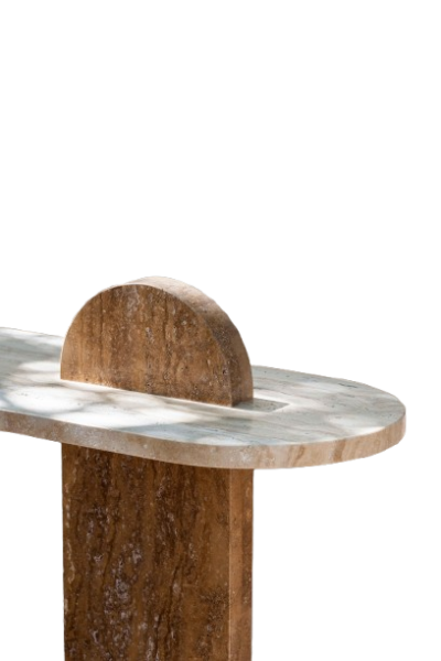 Marble Console Table Minimalistic Oval Stand R