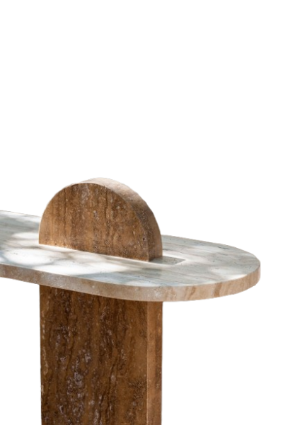 Marble Console Table Minimalistic Oval Stand R Marble Console Table Minimalistic Oval Stand R