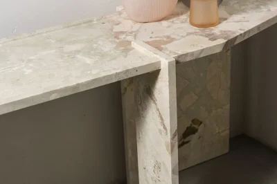 Marble Console Table Unique Abstract Miniature Solid