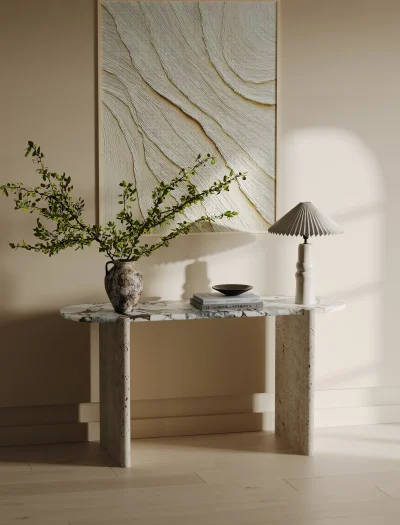 Mable Console Table Stand Circular Edge Tower Mable Console Table Stand Circular Edge Tower