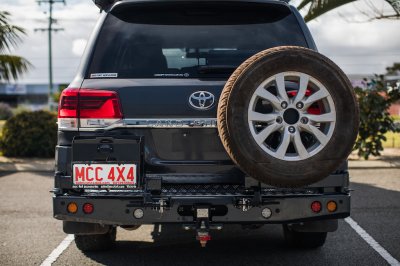 Toyota Land Cruiser 200s Year 2008-Current- MCC022-02PK2 Rear Carrier Bar with Single Wheel/Single Jerry Can Holder